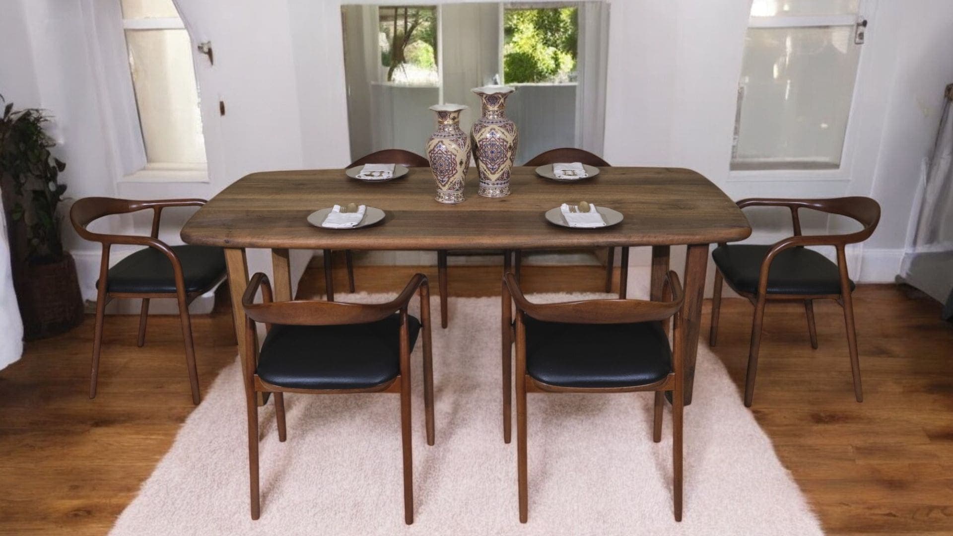 100*200cm doğal ceviz masa ELİPS kesim