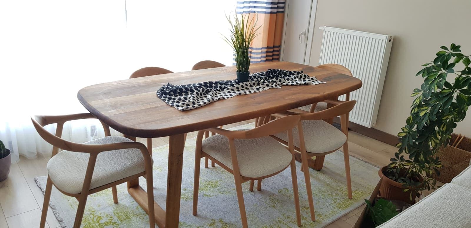 Ceviz Masa - ELİPS KESİM -Seçenekli