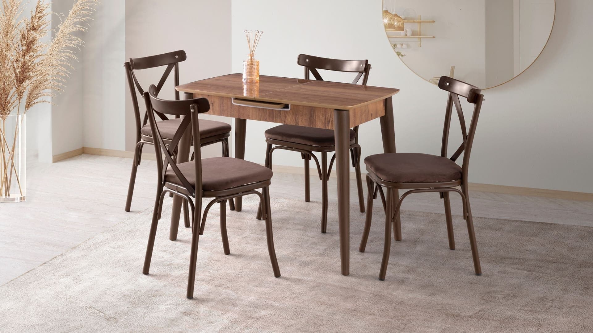 M1502/ 60*100cm otomatik açılır highgloss masa takımı