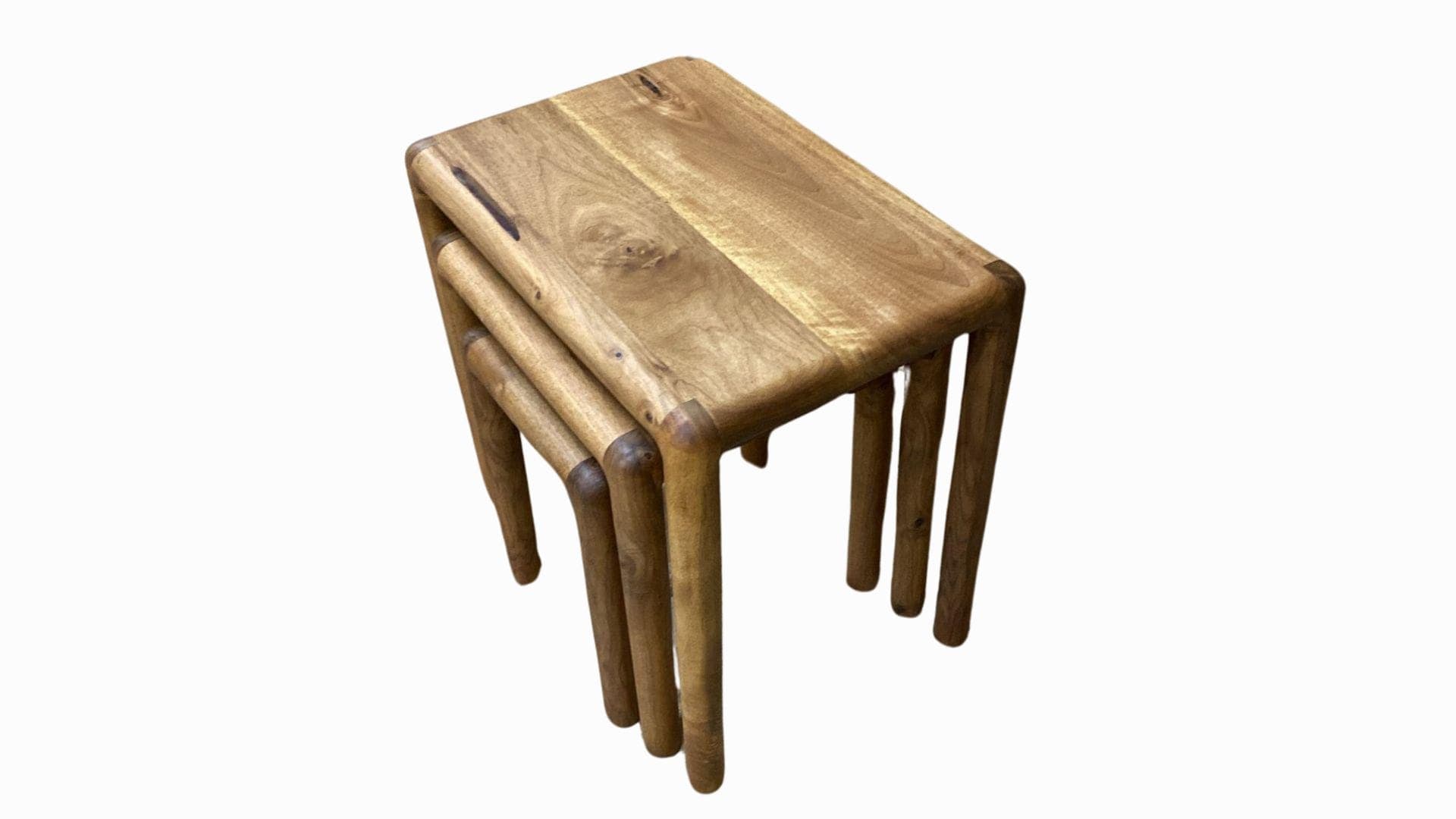 Doğal Ceviz 3'lü Sehpa Ceviz Ayak