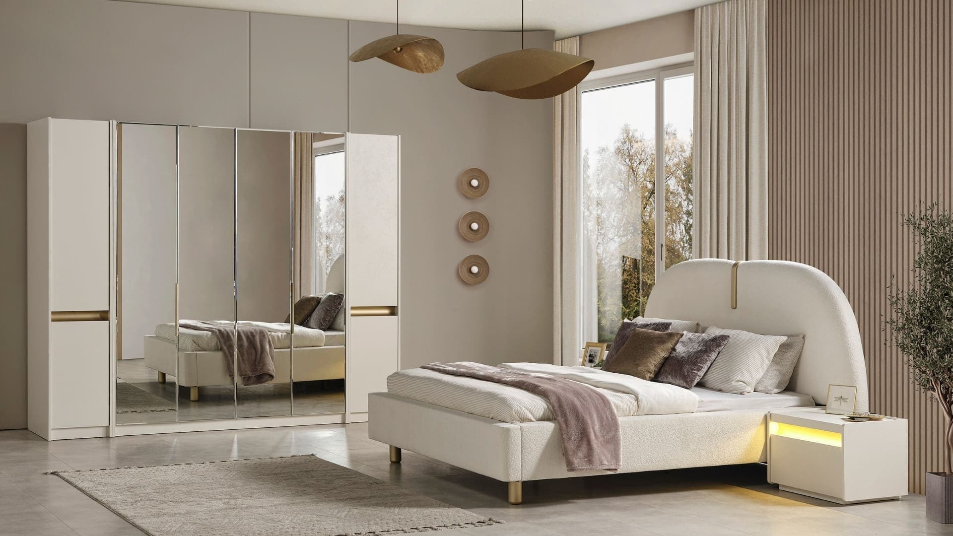 Deluxe Akordiyon Kapak Yatak Odası