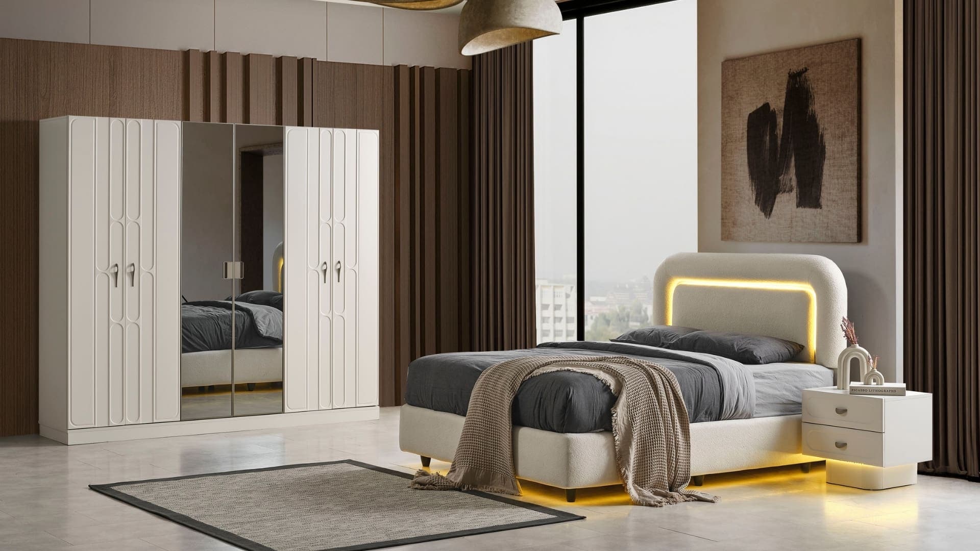 Penelope Yatak Odası -%100 MDF