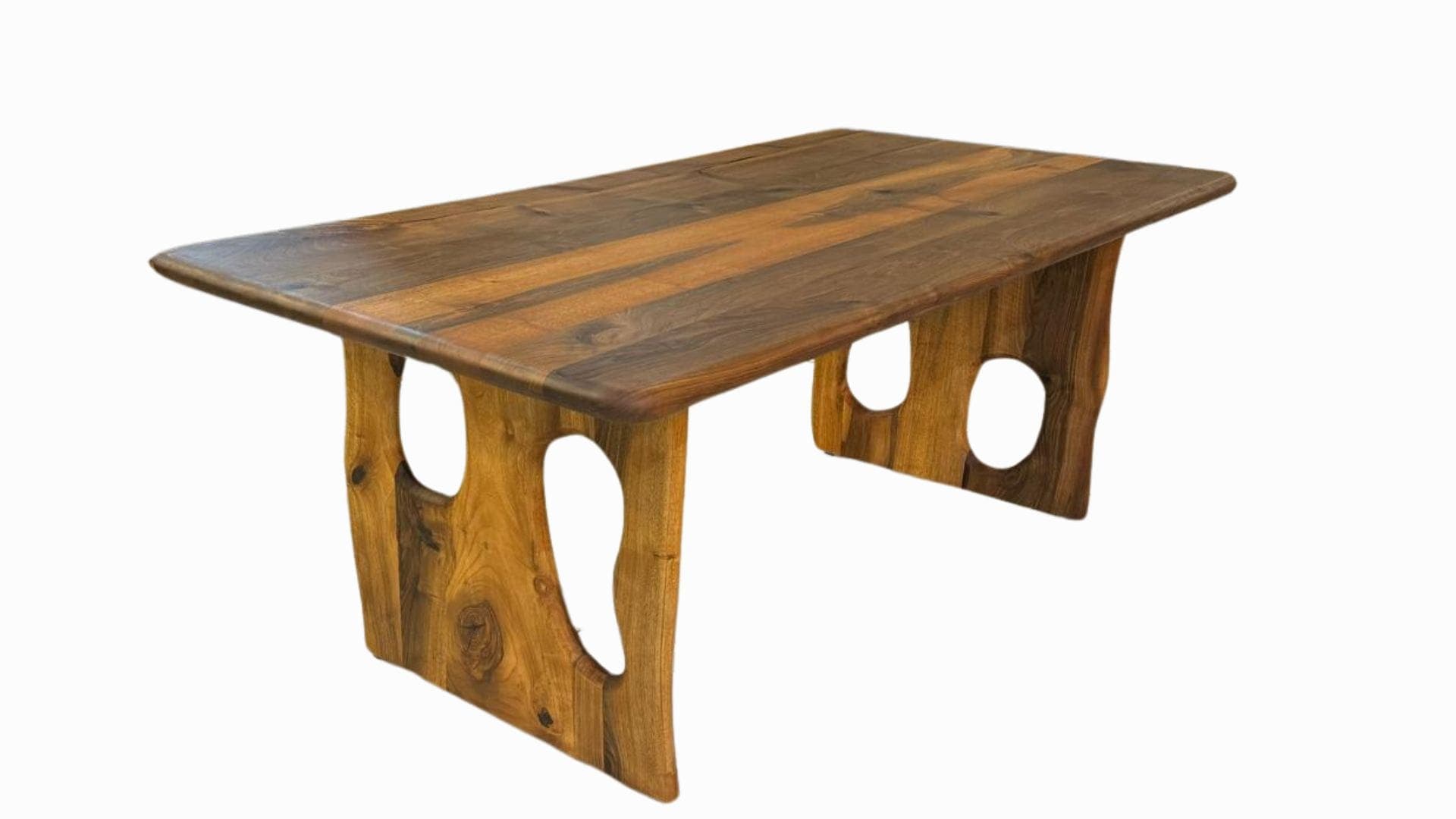 Doğal Ceviz 100*200 Özel Tasarım Ayaklı Ceviz Masa