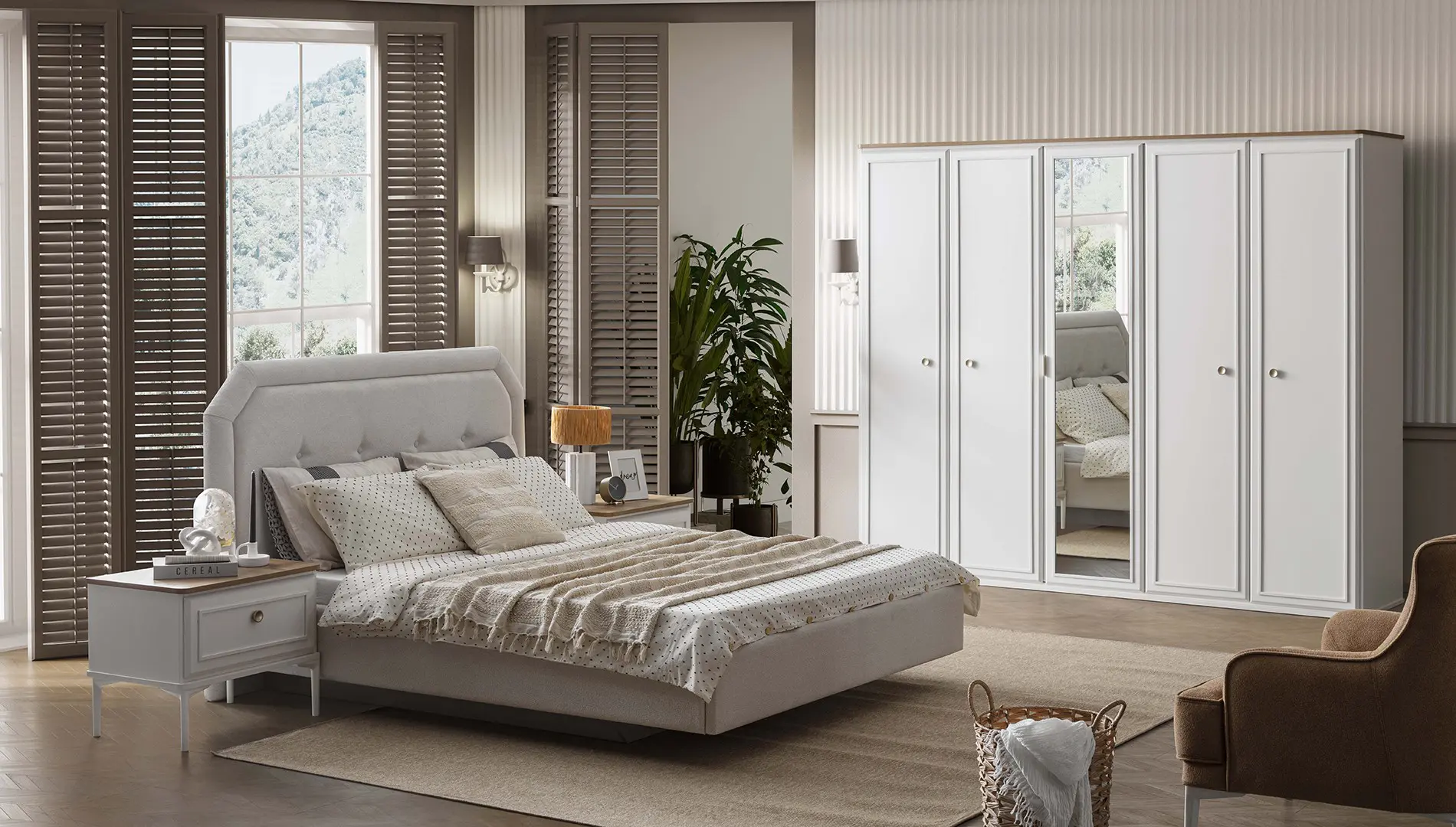 modern country yatak odası (1)